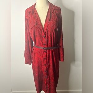 Rock & Republic Red Long Sleeve Dress
